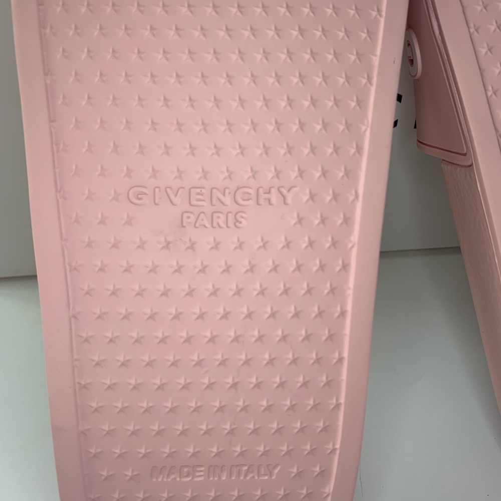 Givenchy Pink Logo Rubber Slides Sandals - Picture 8 of 8